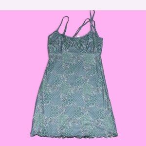 Elegant Green Paisley Dress